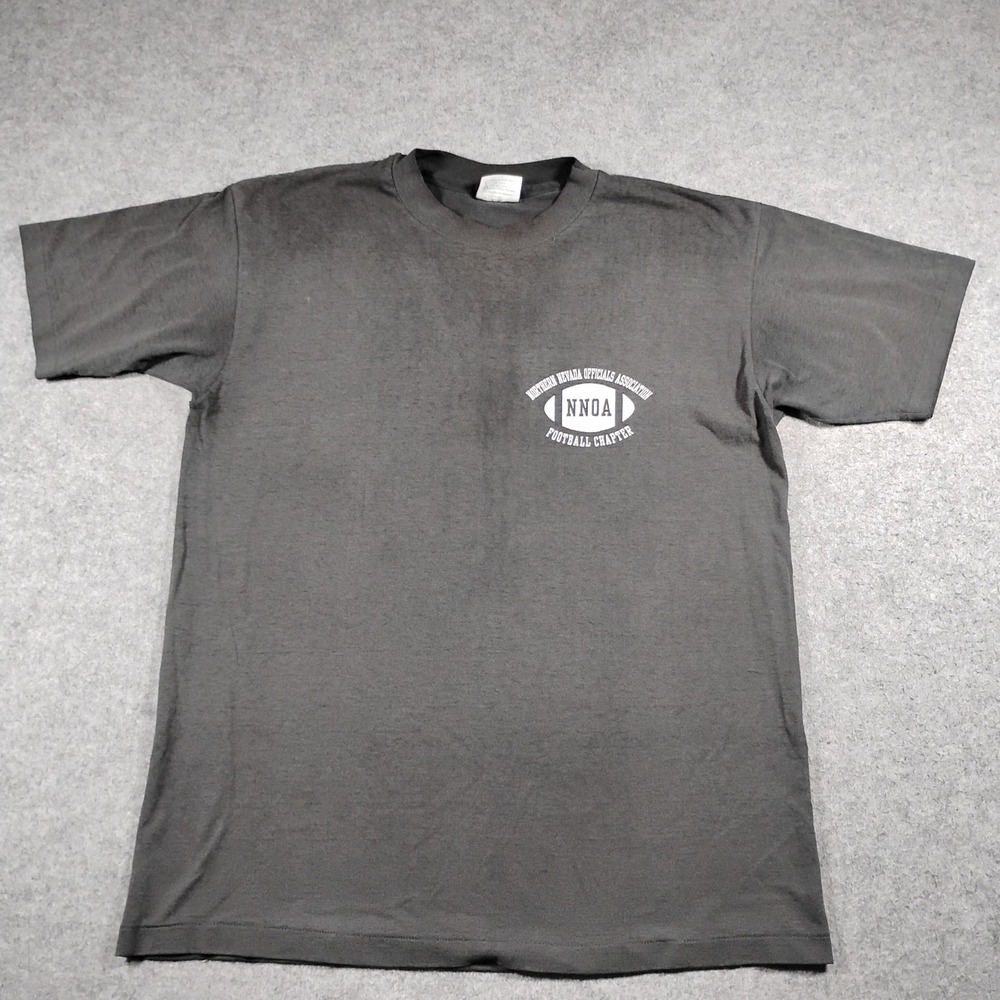 Vintage Hanes Men's Faded Black NNOA Football Chapter Graphic T-Shirt Size Large